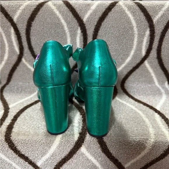 Disney Little Mermaid Inspired Teal and Purple Shell Heels - Picture 3 of 4